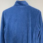 Vintage Sweatshirt Embroidered Flowers Blue Quarter Zip Women Size Medium Koret Photo 4