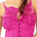 Free People NWT  Have My Heart Cropped Tank Top Raspberry Sherbert Sz XS Photo 0