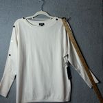 Jones New York Jones New York Sweater Womens Large Cream Embellished Crew Neck Sweater NEW Photo 4