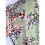 As You Wish As U Wish Women's Floral Print V-Neck High Low Hem Dress Green Size Medium Photo 7