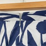 Boden Blue Floral Print Mini Pencil Skirt Women's 6 Knee Length Modest Career Photo 1