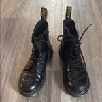 Dr. Martens  Black Leather Combat Boots 7L 6 M Photo 1