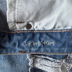 American Eagle  Mom Short Stretch Distressed High Rise Denim Jean Shorts Size 16 Photo 7