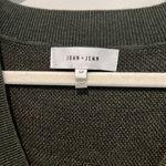 John + Jenn Fitz Camo Sweater Small Green Deep V Neck Wool Blend Long Sleeves Photo 2