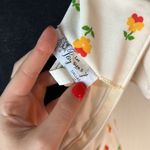 60s VINTAGE TULIP ALL OVER PRINT PLEATED DETAIL SUMMER RETRO DRESS Yellow Photo 3