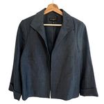 Talbots  Womens Open Front Linen Blazer Size 10P Preppy Old Money Office Travel Photo 0