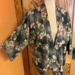 Solitaire Anthropologie  floral suede cloth cover up jacket Photo 6