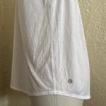 Lululemon Tighten Up Tank Top White Strappy Back Sheer Keyhole 6 Photo 5