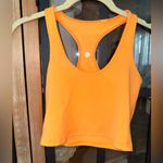 Lululemon  cool racerback cropped tank top creamsicle pop race length neon Photo 2