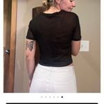 One Clothing  Shear Black Crop Top Photo 5