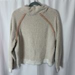 Anthropologie Saturday Sunday XL Cowl Neck Sweater Textured Chevron Cream Pink Photo 8