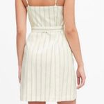 Banana Republic Button Front Dress in Green Stripe Photo 1