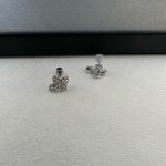 CZ Small Cross Stud Earrings for Men Women Streetwear Hip Hop Punk Unisex Style Silver Photo 3