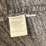 Loft  100% Merino Wool Charcoal Knit Black Trim Cropped Blazer Cardigan Small Photo 6