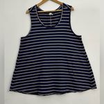 We The Free Blue and White Tank Top Striped Swing Pocket for Casual Comfort Photo 2