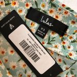 Lulus Flourishing Dreams Wrap Mini Skirt Floral Ruffle Tie Mint Green XS Photo 3