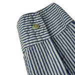 L.L.Bean Blue White Pinstriped 100% Cotton 3/4 Sleeve Collared Button Up Size M Photo 3