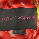 Betsey Johnson Wool Asymmetric Moto Jacket Bomber Gold Lightning Bolt Zippers 8 Photo 7