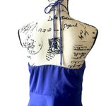 Banana Republic Halter Purple Pleated Front Sleeveless Fit & Flare Dress Size 8 Photo 8