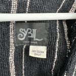 Sybil California Striped Dress L Boho Festival Resort Beach Lagenlook Pockets Black Size L Photo 2