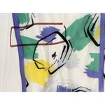 Vintage White Purple Wrap Scarf Rectangle Geometric Colorful 53" X 10" Photo 4