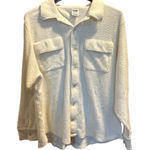 PINK - Victoria's Secret Victoria's Secret PINK Cream Sherpa Fleece Button Down Shirt Jacket Women's L/G Photo 0