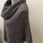Cache silver gray poncho shawl scarf medium large M L RARE HTF GORGEOUS Photo 3