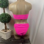Hot Pink & Gold Metal Trim Strapless Bikini 2 Piece Swim Bathing Suit NEW M Size M Photo 1