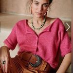 Sézane La Maille Sezane Hot Pink Knit Sweater Top Photo 11