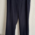 Elie Tahari Navy Blue Dress Pants Zipper Pockets Minimalist Contemporary Office Photo 0