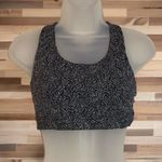 Athleta  Marbled Black Gray and White Racerback Sports Bra M Medium Photo 0