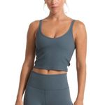 Vuori Blue Ribbed Tank Top Photo 0