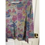 Habitat Abstract Watercolor 3/4 Sleeve Top Oversized XS Boxy Art to Wear Photo 4