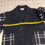 Magaschoni  Black and White Plaid Pea Coat Size Large Photo 8