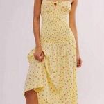 Free People NWOT Strawberry Yellow Midi Maxi Lavender Daze Dress Size Medium Photo 0