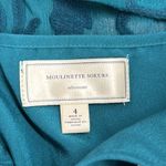 Moulinette Soeurs Anthropologie NWT Teal Green Fluttered Scrollwork Mini Dress Photo 5