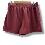 RBX Burgundy Athletic Shorts Women’s Size Medium Lightweight‎ Activewear Stretch Red Size L Photo 1