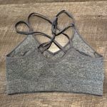 Aerie  Heathered Grey Superchill Seamless Stripe Sports Bra Photo 2