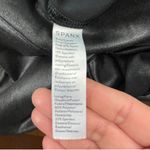 Spanx  Women's Black Shiny Metallic Leggings Texture Sz Small Moto Faux Leather Photo 4