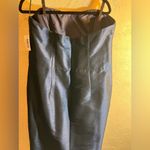 Lulu Kate Blue Raw Silk Strapless dress prom black tie cocktail Size 16 Photo 7