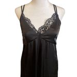 Lea & Viola Black Satin Midi Slip Dress Photo 2