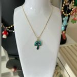 Colorful Mushroom Pendant Charm Gold Photo 2