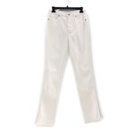 Something Navy  Nina Denim Pants with Slit‎ in White 6 Photo 5