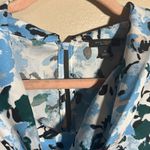 Ann Taylor Blue Floral Sleeveless Career Top | Small Photo 2