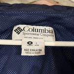 Columbia Vintage Purple Long Thin Lightweight Windbreaker Jacket w/ Logo Spellout Patch Photo 3