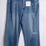 Vervet NWT Lovervet Super High Rise Baggy Wide Plus Size 20W Super Stretch Distressed Photo 0