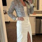 DL1961 Off-White Front Button Front Slit Middle Asra Ecru Maxi Skirt Size 27 Photo 15