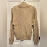 Roots  Women’s Beige Organic Cotton Blend Chunky Knit 1/2 Zip Pullover Size S Photo 1