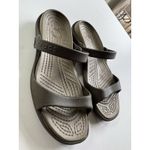 Crocs Classic Sandals women Size 10 Brown Tan Two-Strap Lightweight Photo 4