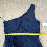 Taylor Pleated One Shoulder Organza Gown Navy Blue 16 Photo 8